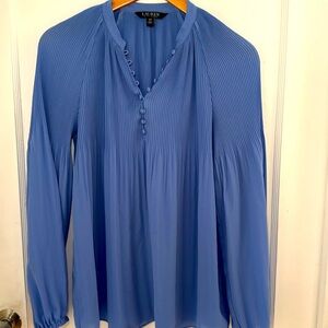 Ralph Lauren Pleated Georgette Blouse – Size S